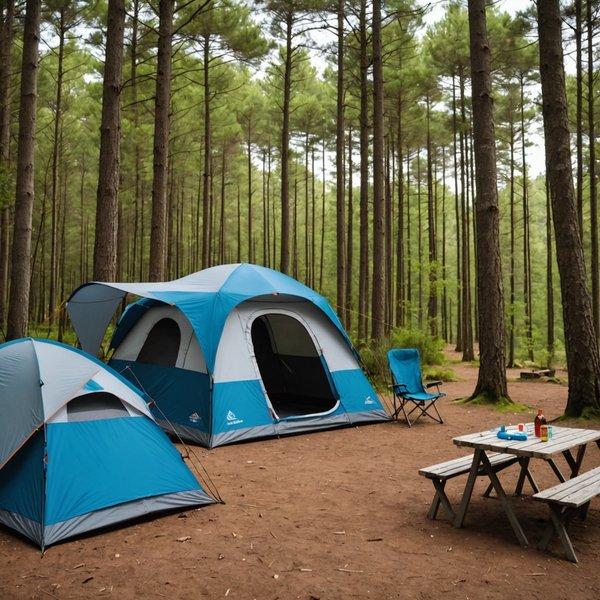 Quels sont les équipements nécessaires pour un camping en région de landes en été?